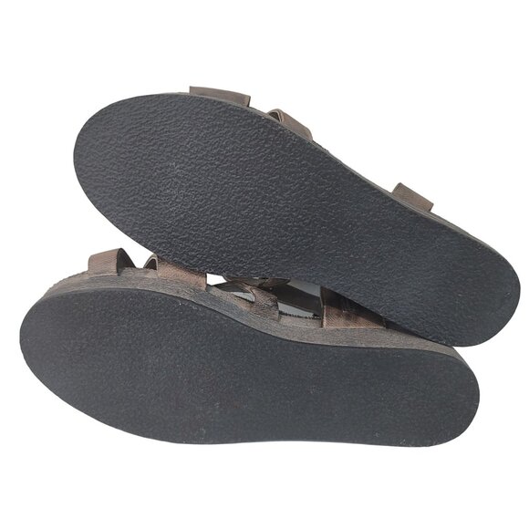 Antelope NWOT Women's Strappy leather Sandals ankle sz 6.5 light try on wear - Picture 3 of 8